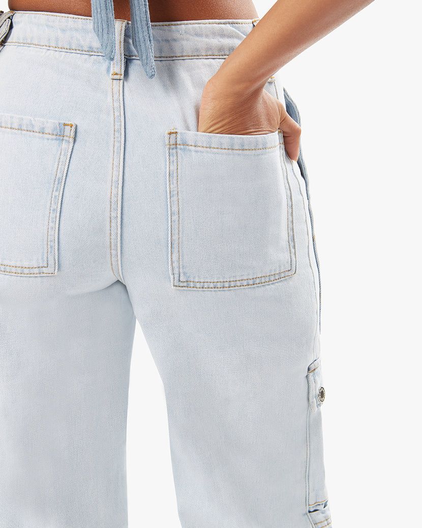 Denim Straight Indigo Cargo Jean sold by WeWoreWhat product image thumbnail 6
