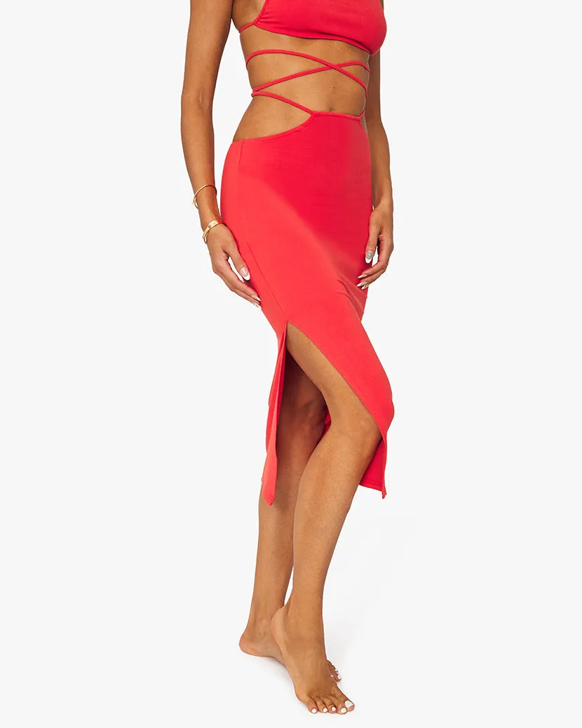 Cutout Jersey Knit Midi Skirt sold by WeWoreWhat product image thumbnail 5