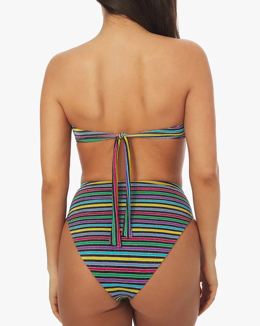 U-Ring Lurex Stripe Bandeau Bikini Top sold by WeWoreWhat product image thumbnail 4