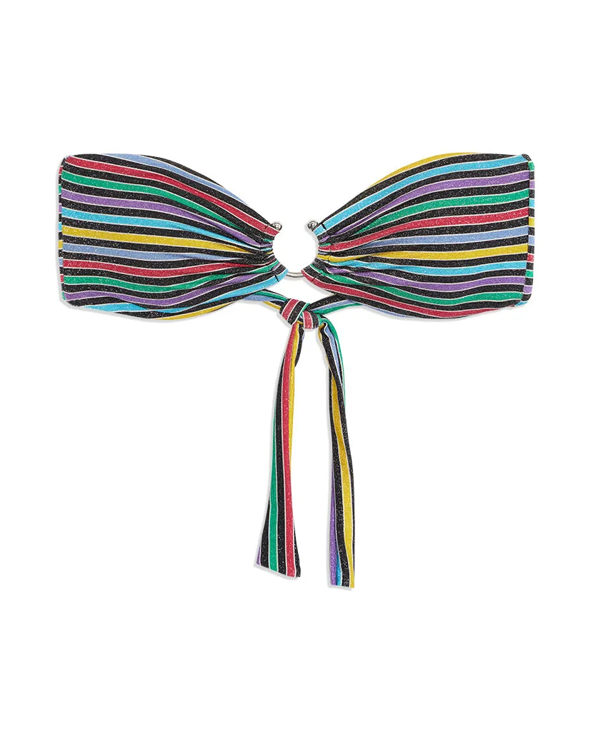 U-Ring Lurex Stripe Bandeau Bikini Top sold by WeWoreWhat product image thumbnail 2