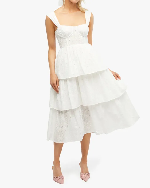 Corset Eyelet Maxi Dress sold by WeWoreWhat