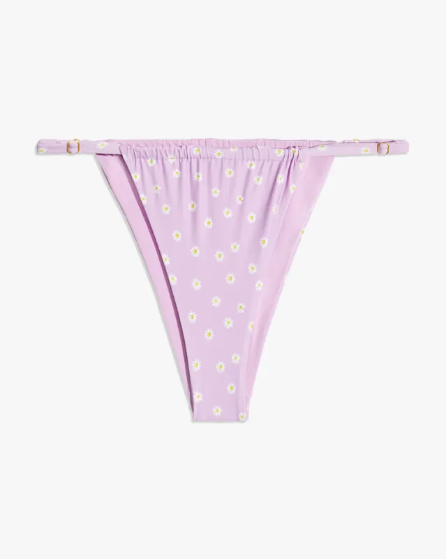 Ruched Daisies Bikini Bottom sold by WeWoreWhat