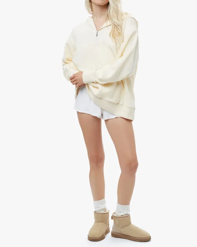 Polar Fleece Nylon Hoodie Half Zip sold by WeWoreWhat