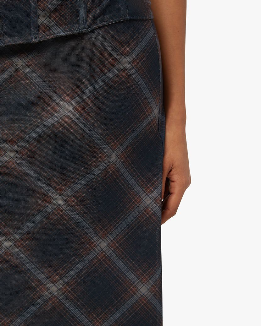 Diagonal Plaid Midi Skirt sold by WeWoreWhat product image thumbnail 6
