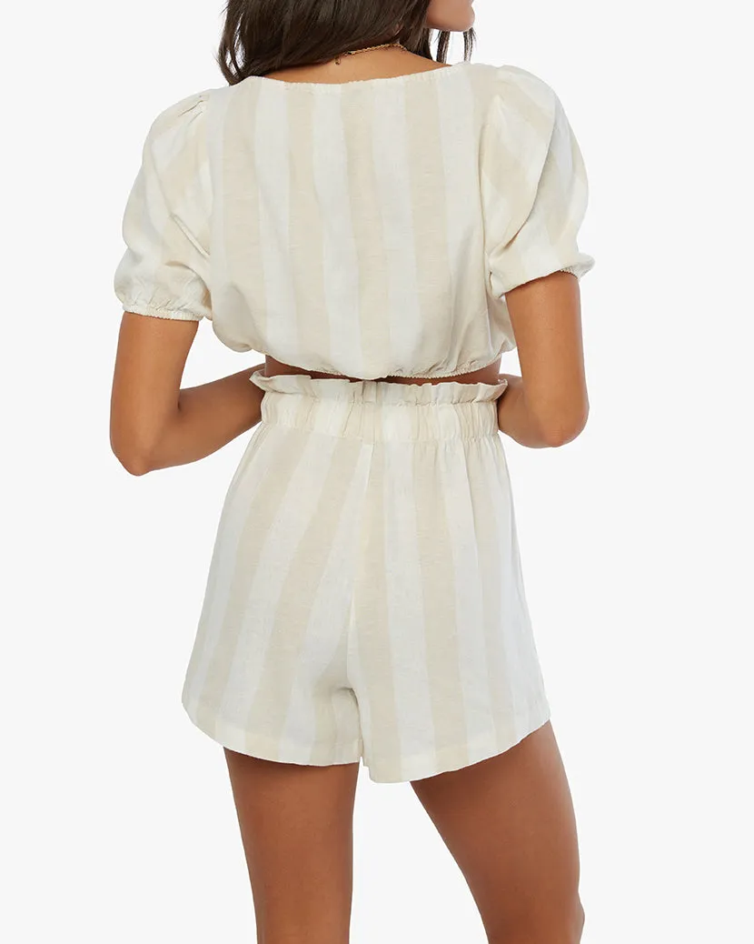 Square Neck Wide Stripe Crop Top sold by WeWoreWhat product image thumbnail 4