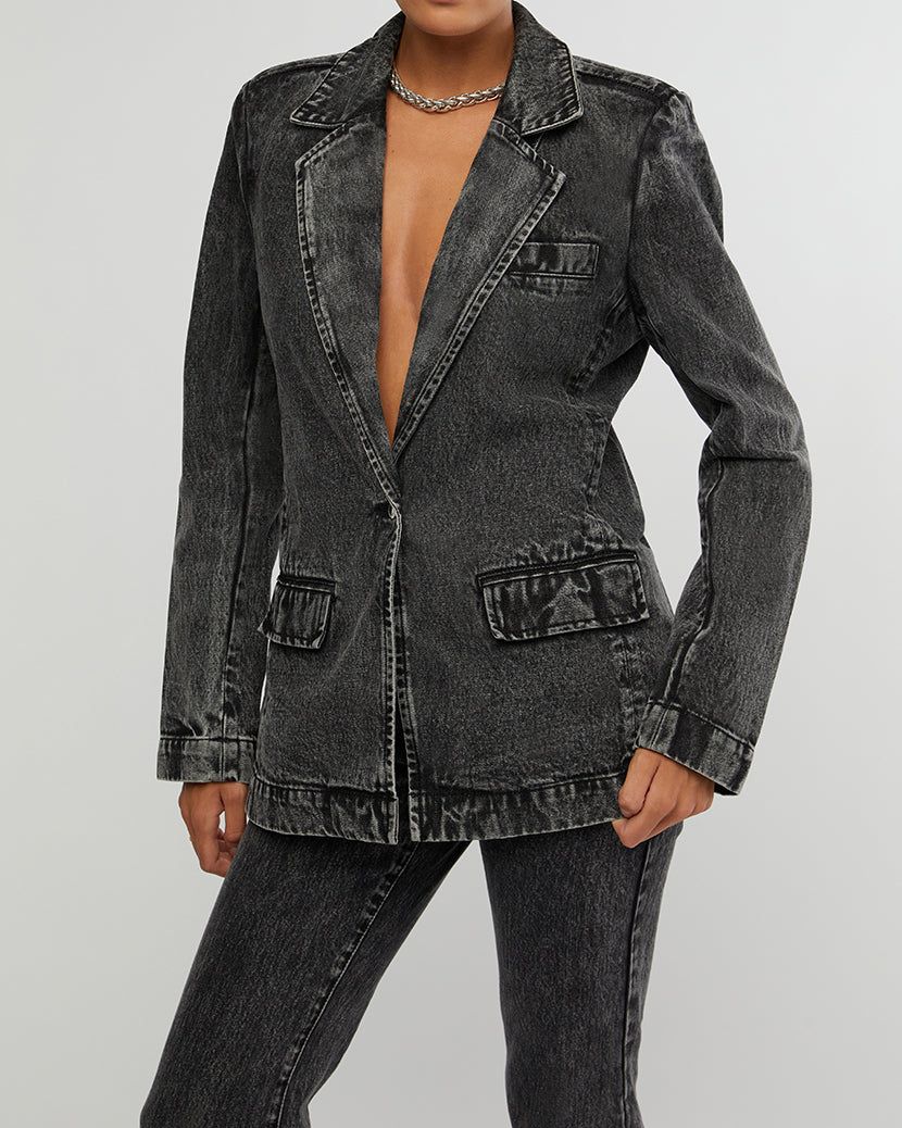 Denim Blazer sold by WeWoreWhat