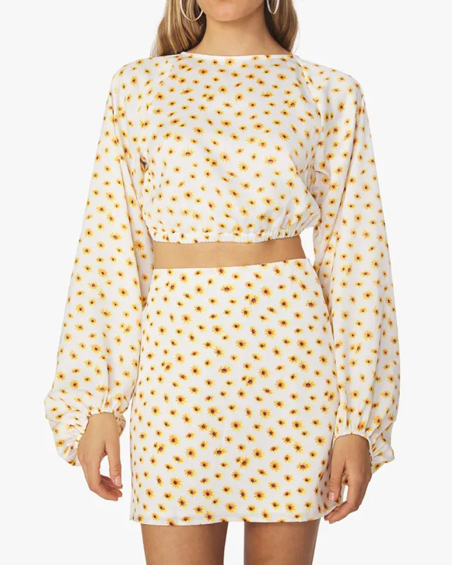 Billow Sleeve Ditsy Daisies Top sold by WeWoreWhat