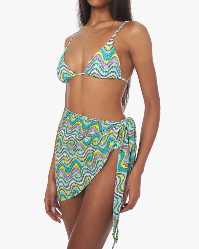 Cooper Wavy Chevron Bikini Top sold by WeWoreWhat