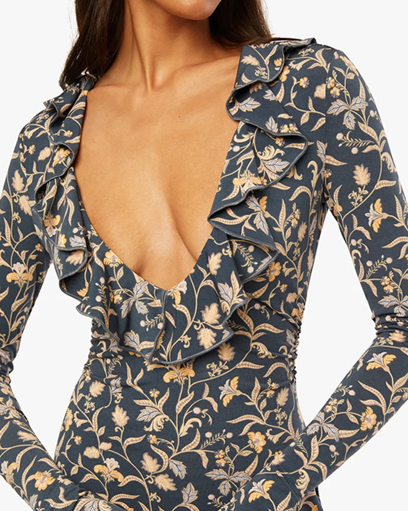 Ruffle V Neck Mini Dress sold by WeWoreWhat product image thumbnail 4