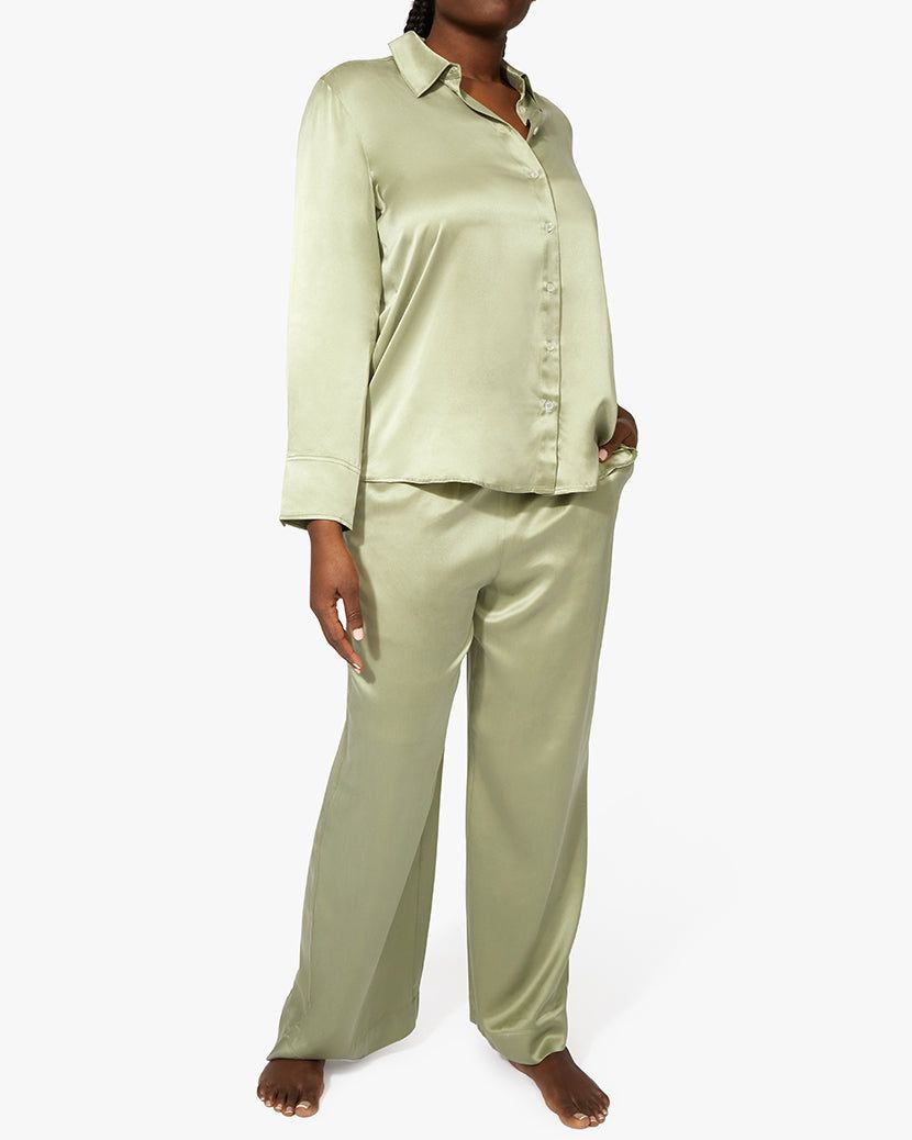 Silk Wide Leg Pant sold by WeWoreWhat