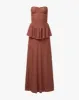 Strapless Corset Peplum Maxi Dress sold by WeWoreWhat