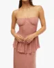 Strapless Corset Peplum Maxi Dress sold by WeWoreWhat