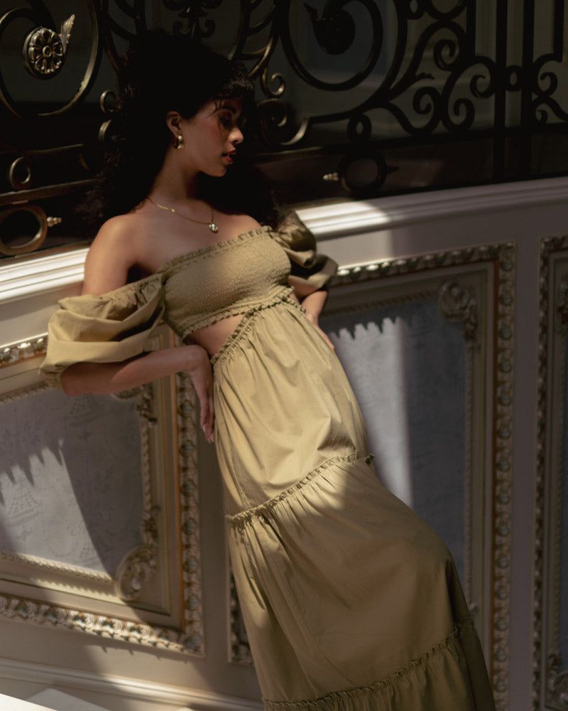 Smocked Cut Out Maxi Dress sold by WeWoreWhat product image thumbnail 3