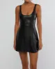 Vegan Leather Mini Dress sold by WeWoreWhat