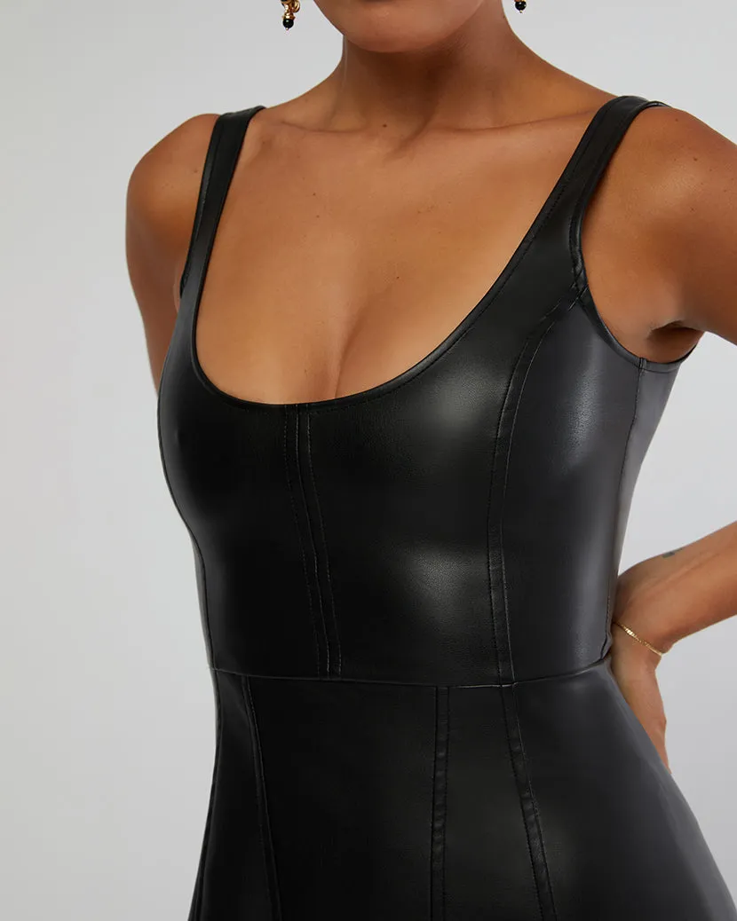 Vegan Leather Mini Dress sold by WeWoreWhat product image thumbnail 4
