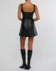 Vegan Leather Mini Dress sold by WeWoreWhat