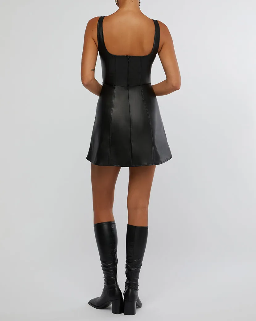 Vegan Leather Mini Dress sold by WeWoreWhat product image thumbnail 5