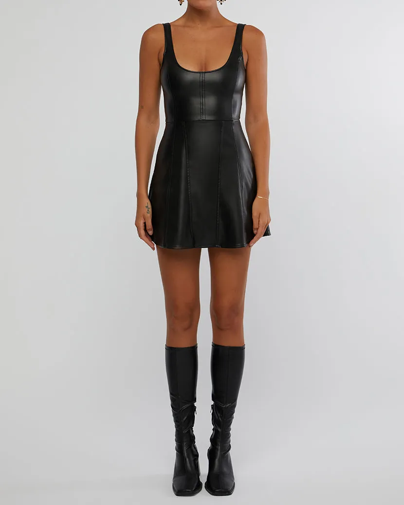 Vegan Leather Mini Dress sold by WeWoreWhat product image thumbnail 3