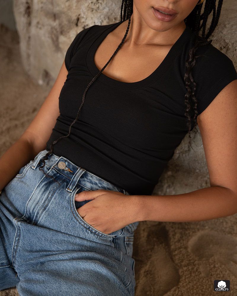 Scoop Neck Tee sold by WeWoreWhat product image thumbnail 3