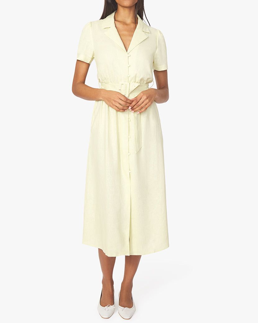 Camp Collar Linen Blend Shirt Dress sold by WeWoreWhat product image thumbnail 5