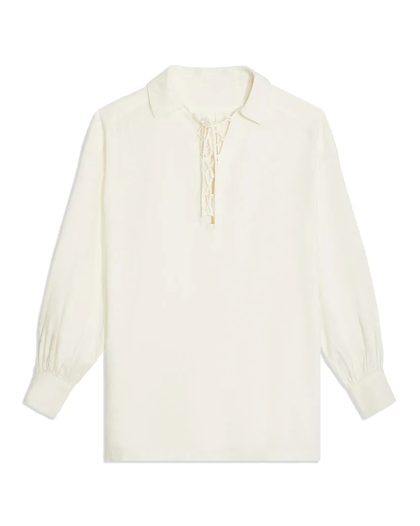 Lace-Up Linen Caftan sold by WeWoreWhat