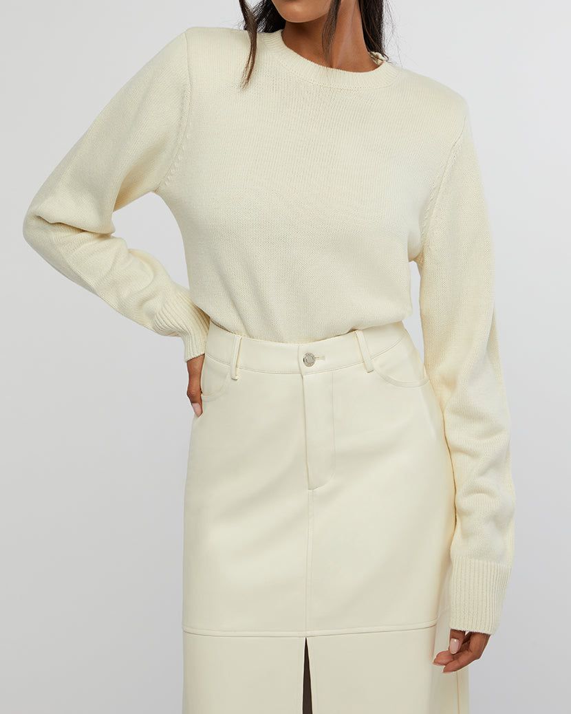 Shoulder Pad Cropped Sweater sold by WeWoreWhat