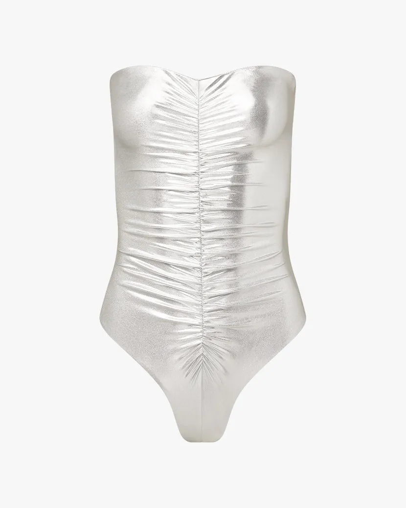 Strapless Ruched One Piece sold by WeWoreWhat product image thumbnail 2