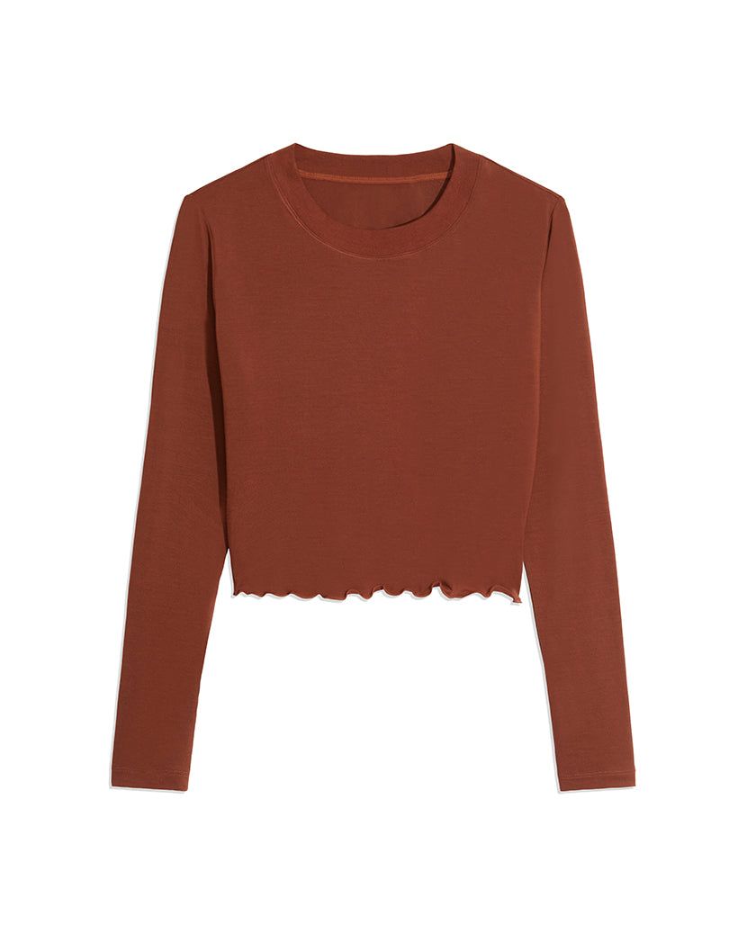 Crew Neck Long Sleeve Cropped Tee sold by WeWoreWhat product image thumbnail 2