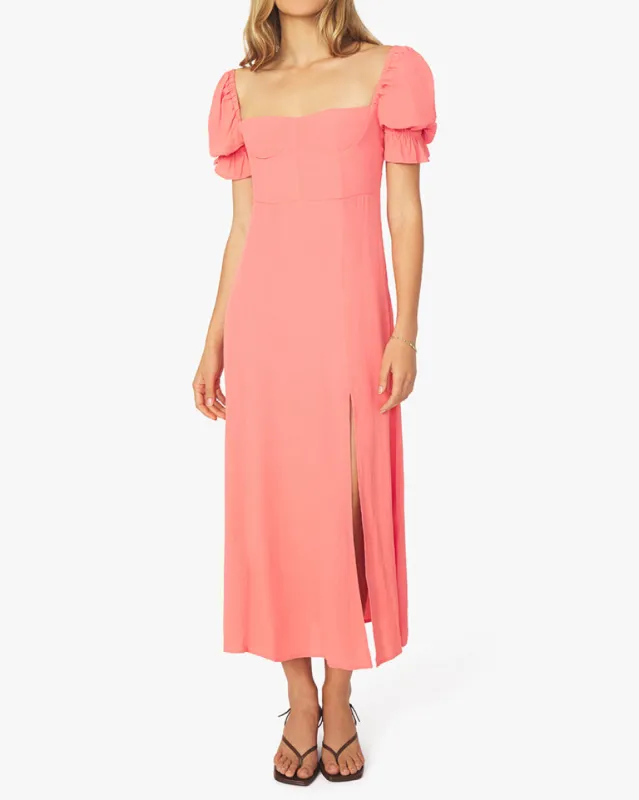 Puff Sleeve Viscose Georgette Midi Dress sold by WeWoreWhat