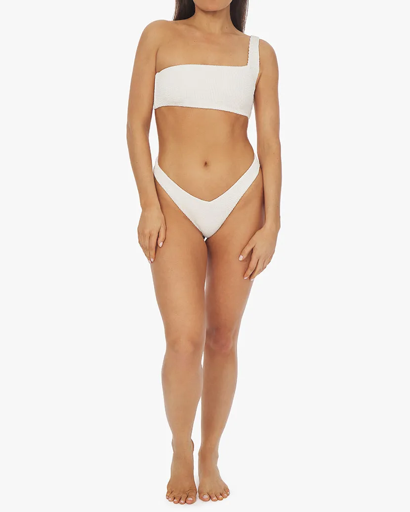 One Shoulder Spongie Seersucker Bikini Top sold by WeWoreWhat product image thumbnail 5