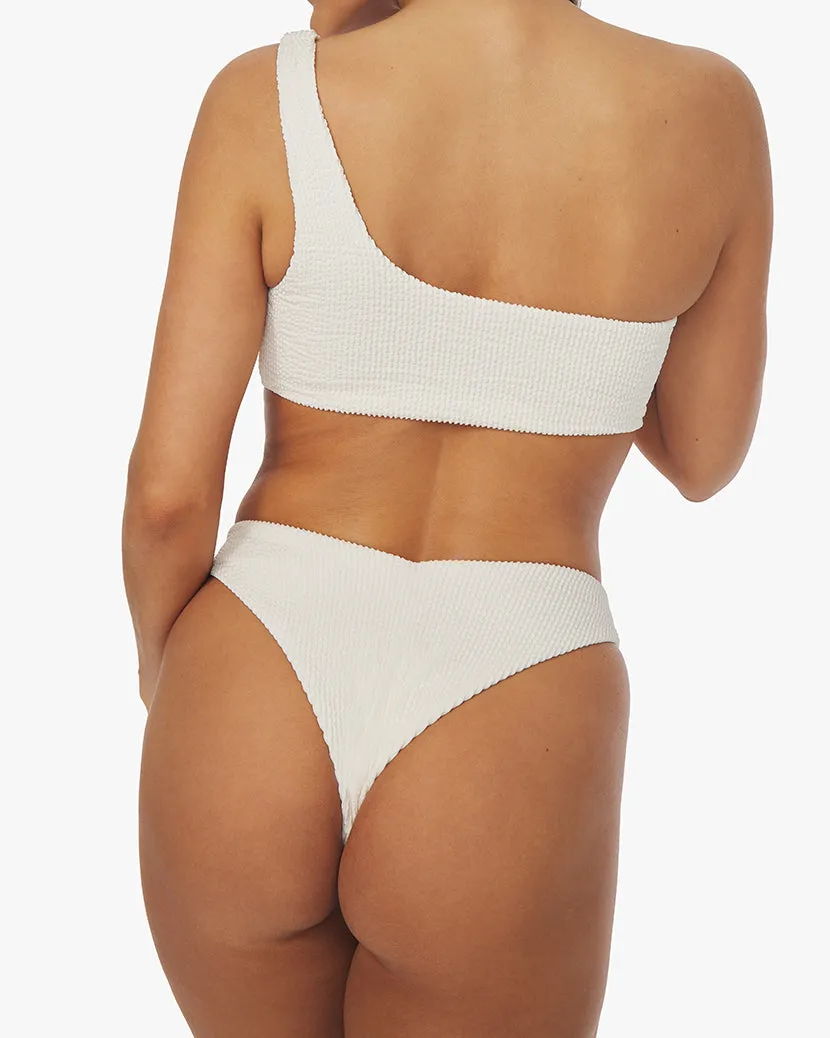 One Shoulder Spongie Seersucker Bikini Top sold by WeWoreWhat product image thumbnail 4