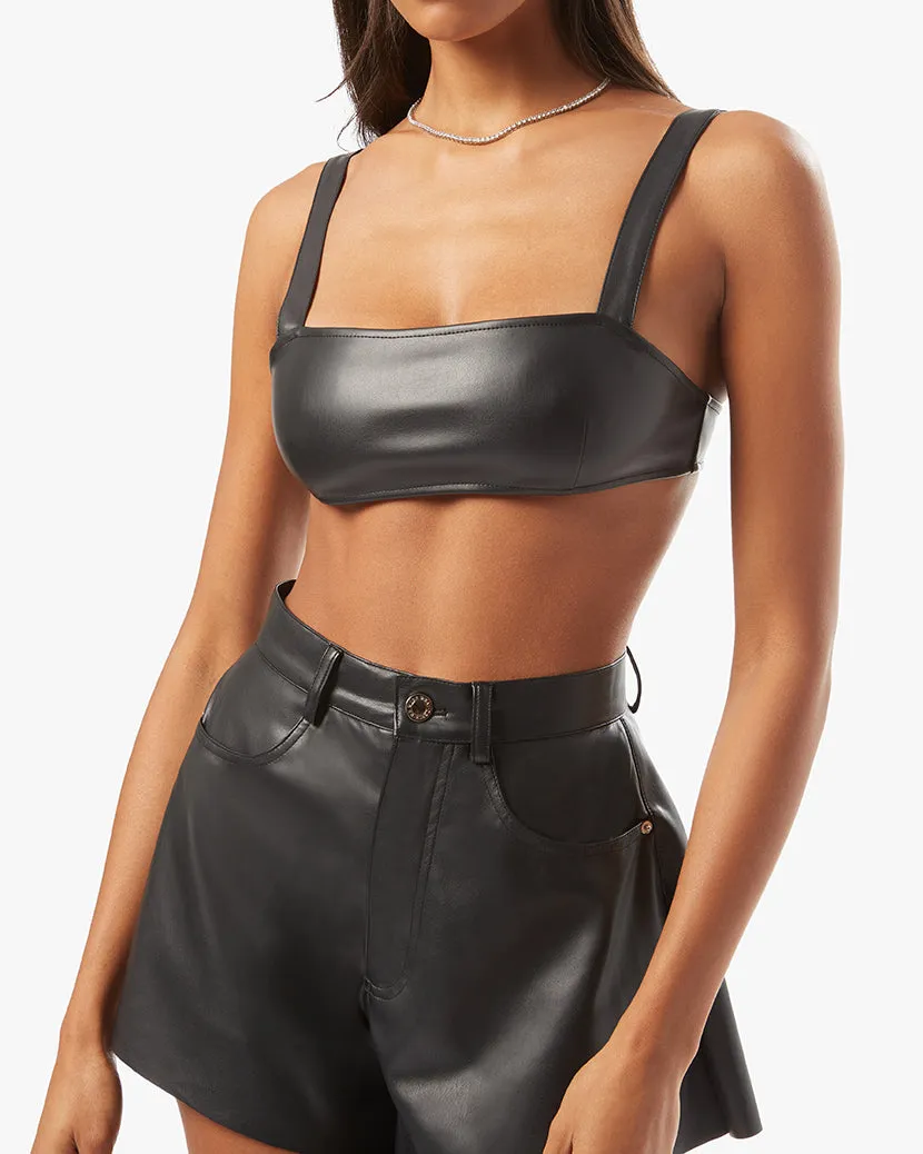 Vegan Leather Bra Top sold by WeWoreWhat