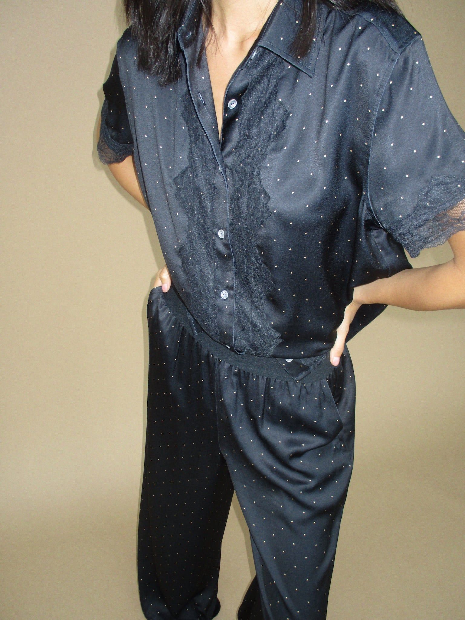 Silky Lace Wide Leg Pant sold by WeWoreWhat product image thumbnail 2