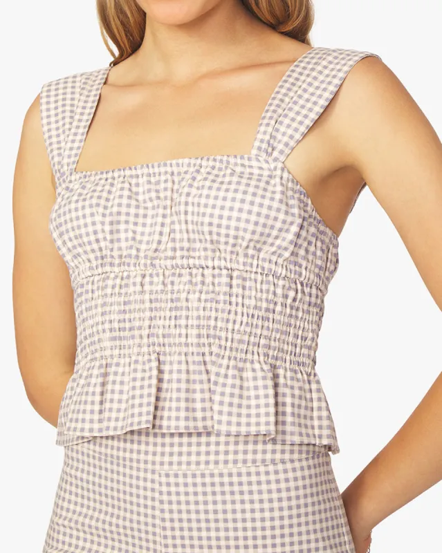 Smocked Micro Gingham Top sold by WeWoreWhat