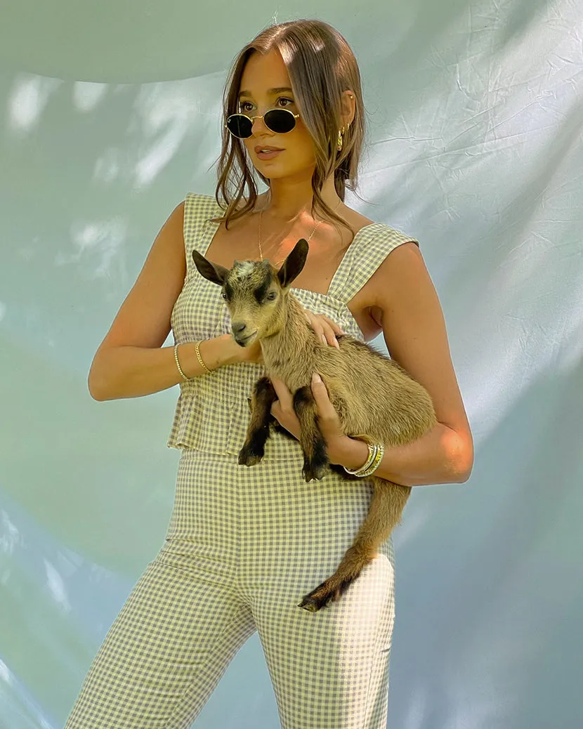 Smocked Micro Gingham Top sold by WeWoreWhat product image thumbnail 3