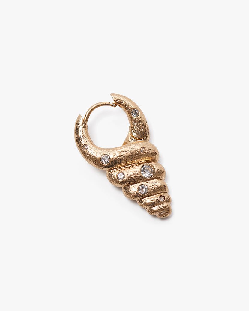 Crystal Shell Hammered Earrings sold by WeWoreWhat product image thumbnail 5