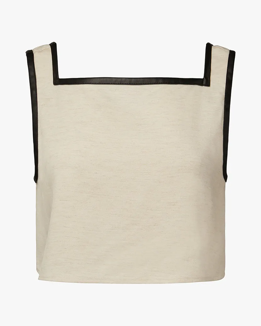 Leather Trim Cropped Top sold by WeWoreWhat product image thumbnail 2