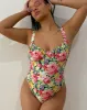 Ruched Cup Vintage Roses One Piece sold by WeWoreWhat