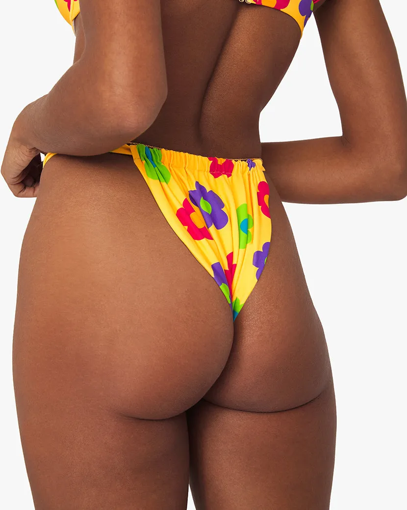 Adjustable Ruched Retro Daisies Bikini Bottom sold by WeWoreWhat product image thumbnail 5