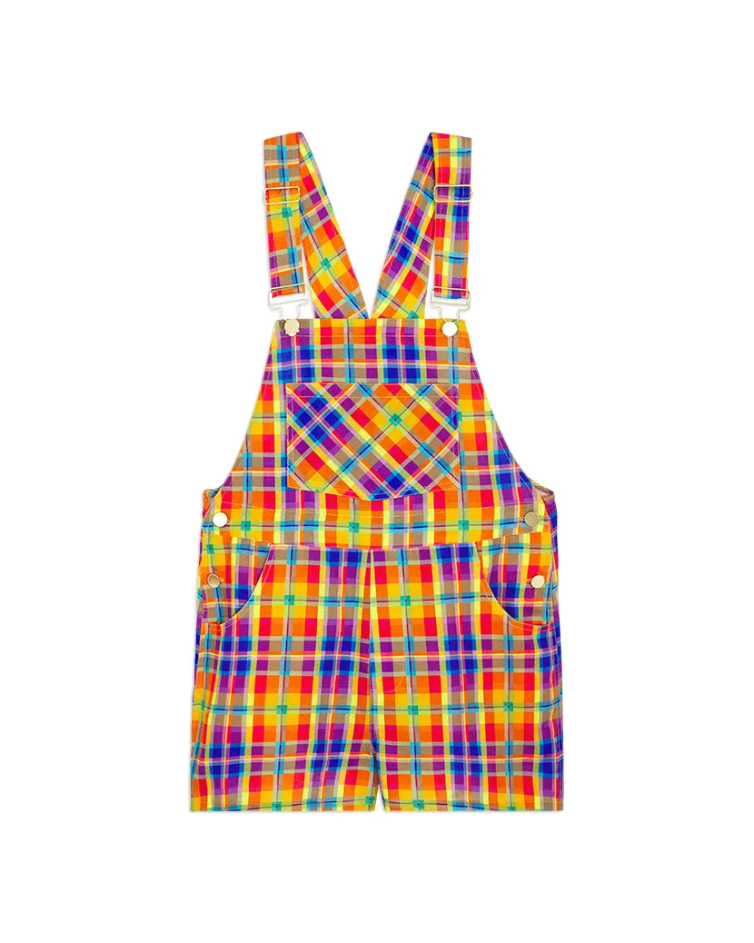 Basic Rainbow Plaid Overall Short sold by WeWoreWhat product image thumbnail 2