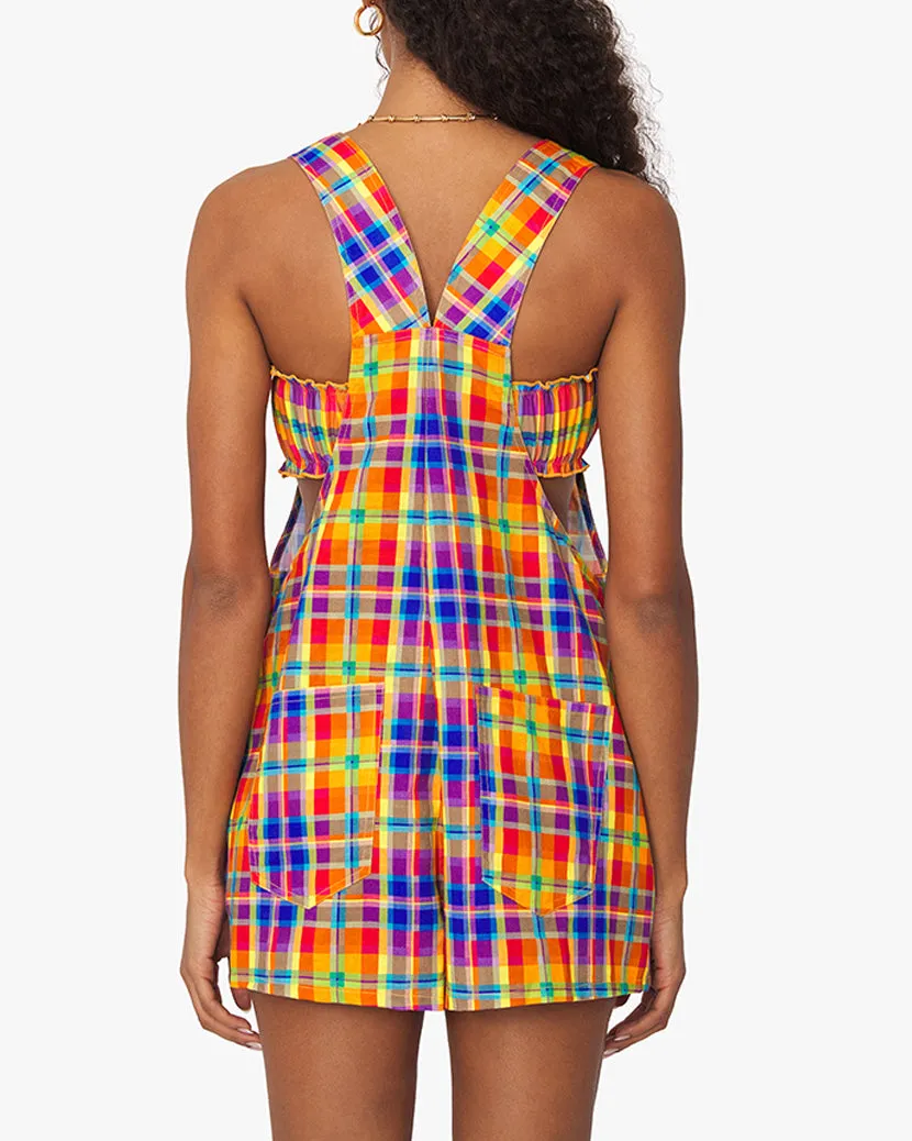 Basic Rainbow Plaid Overall Short sold by WeWoreWhat product image thumbnail 4