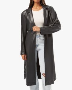 Vegan Leather Trench Coat sold by WeWoreWhat