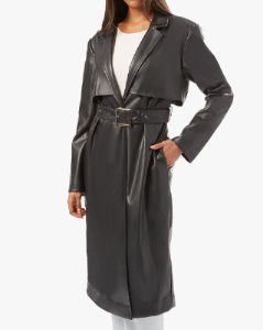 Vegan Leather Trench Coat sold by WeWoreWhat