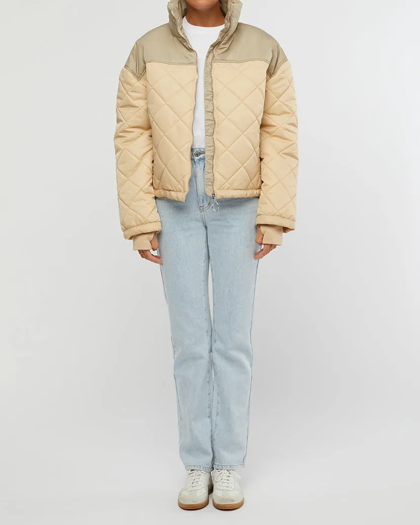 Color Blocked Quilted Puffer Jacket sold by WeWoreWhat product image thumbnail 3