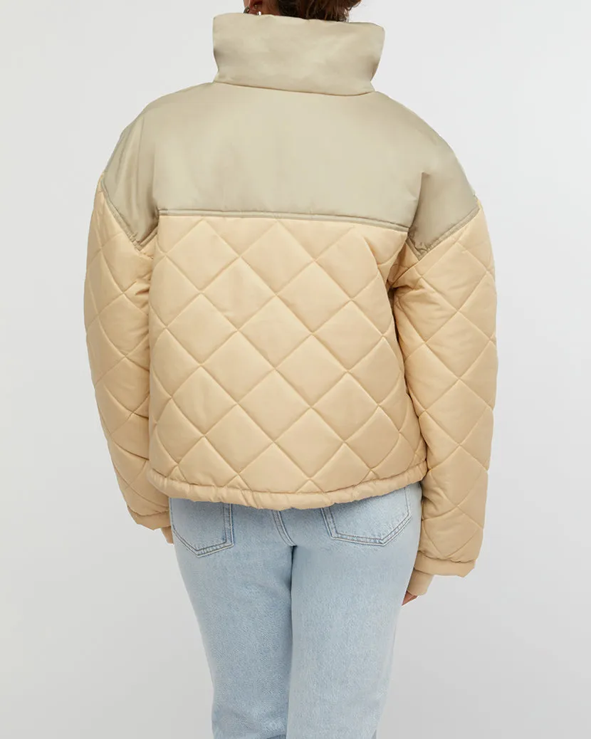 Color Blocked Quilted Puffer Jacket sold by WeWoreWhat product image thumbnail 5