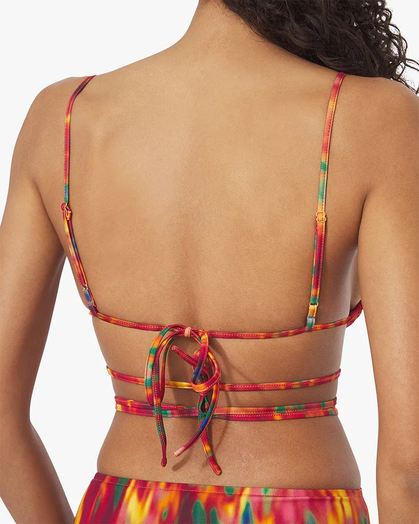 Ruched Bandeau Fire Tie Dye Top sold by WeWoreWhat product image thumbnail 5