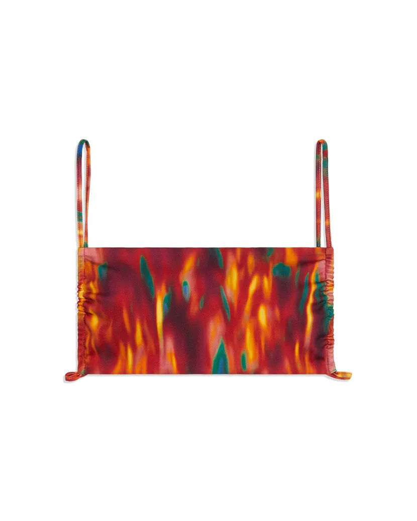 Ruched Bandeau Fire Tie Dye Top sold by WeWoreWhat product image thumbnail 2