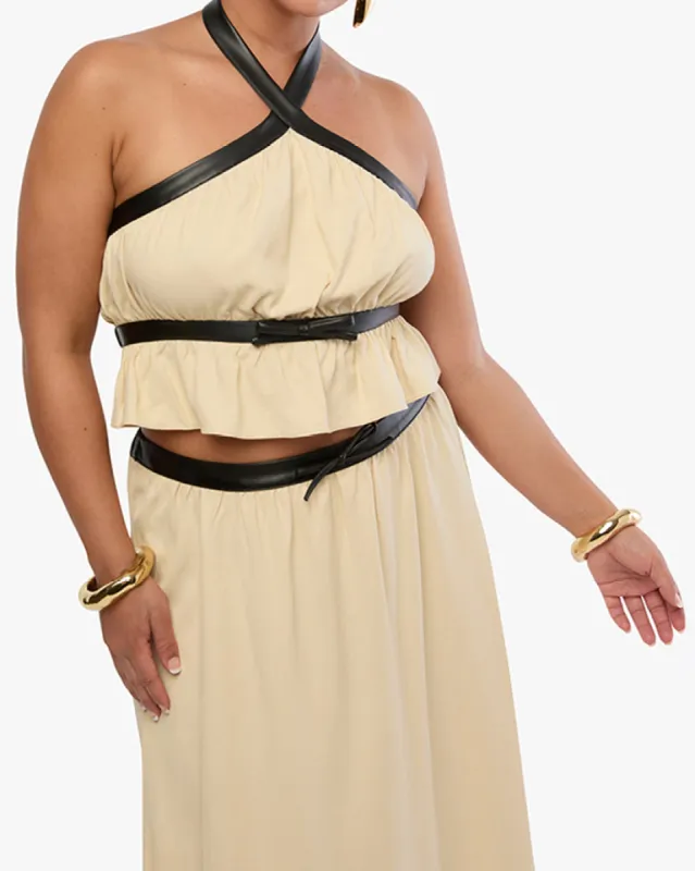 Criss Cross Halter Top made by WeWoreWhat