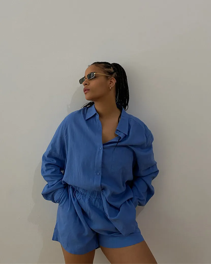 Elastic Chambray Linen Short sold by WeWoreWhat product image thumbnail 2