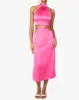 Cut Out Satin Charmeuse Midi Skirt sold by WeWoreWhat